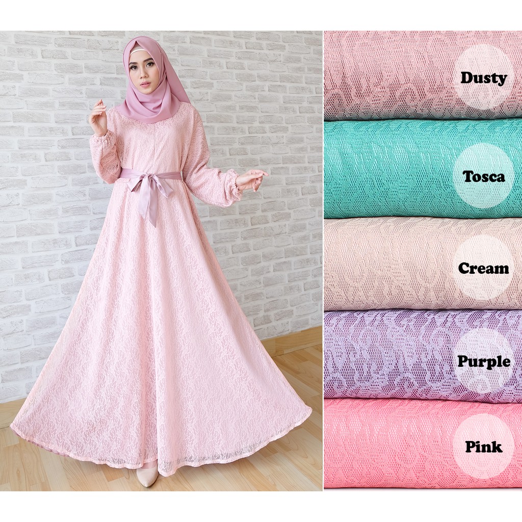 BAJU GAMIS CANTIK MEWAH GAMIS KONDANGAN LONG DRESS GAUN PESTA POLOS