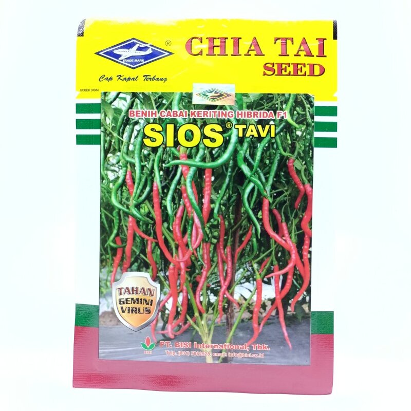 Benih Bibit Cabe Keriting Hibrida SIOS TAVI F1 10gr Cabai Cap Kapal Terbang