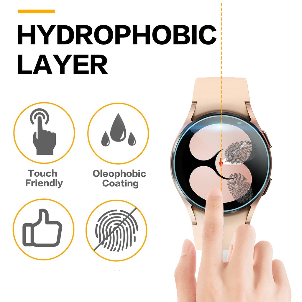For 3pcs Pelindung Layar Tempered Glass Hd Bening Anti Gores / Ledakan 42mm 46mm Untuk Samsung Galaxy Watch 4 40mm 44mm