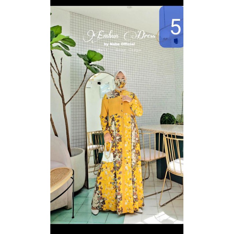Gamis Cantik Terbaru Embun Dress 717  By Nabe Deena Official