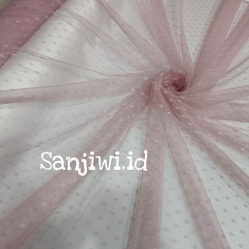 Kain Tile Polkadot/Kain Tille Dot/Soft Tulle-Soft pink