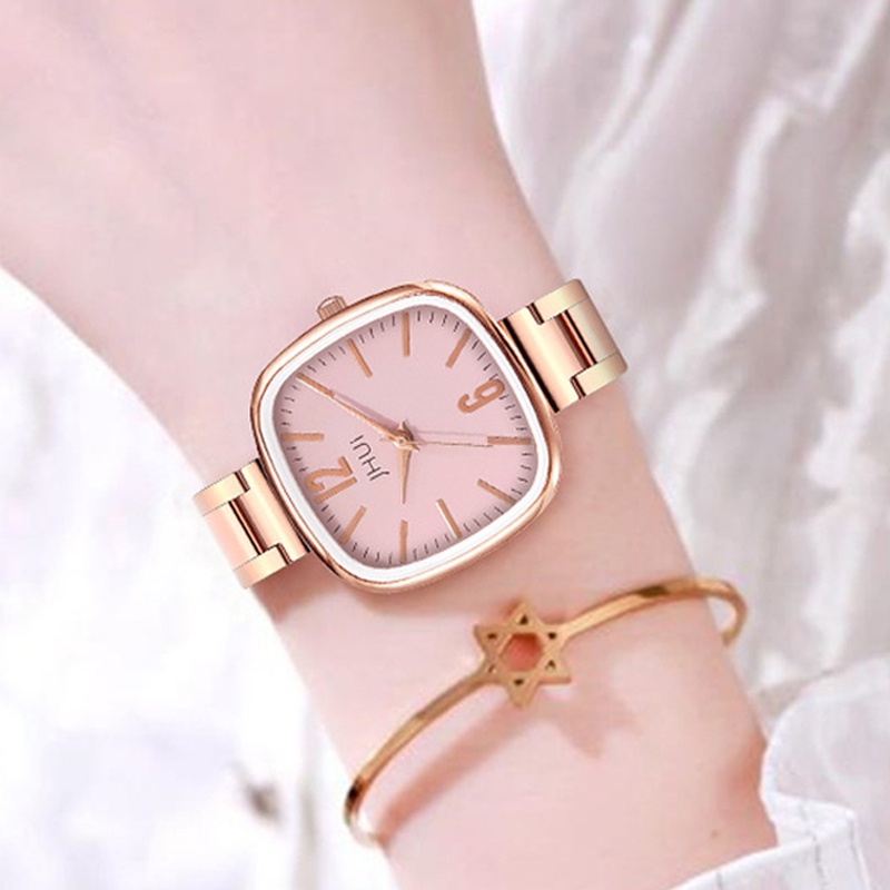 SANGCAKRA COD -  Jam Tangan Wanita Analog Quartz Casual Fashion Strap Rantai Stainless Steel Import JW43