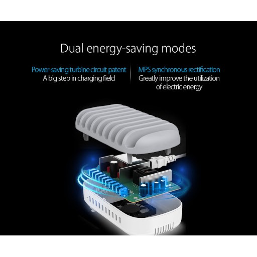 Charging Station orico 10 Port USB 120w 2.4a smart with Stand phone DUK-10p - power station charger