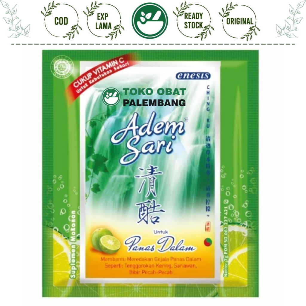 

ADEM SARI 1 SACHET ADEMSARI MINUMAN PANAS DALAM ADEMSARI CHING KU ENESIS VIT C ADEM SARI CHING KU