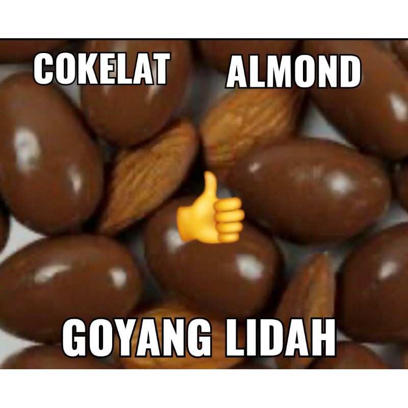 

coklat isi kacang almond kemasan 200 gram