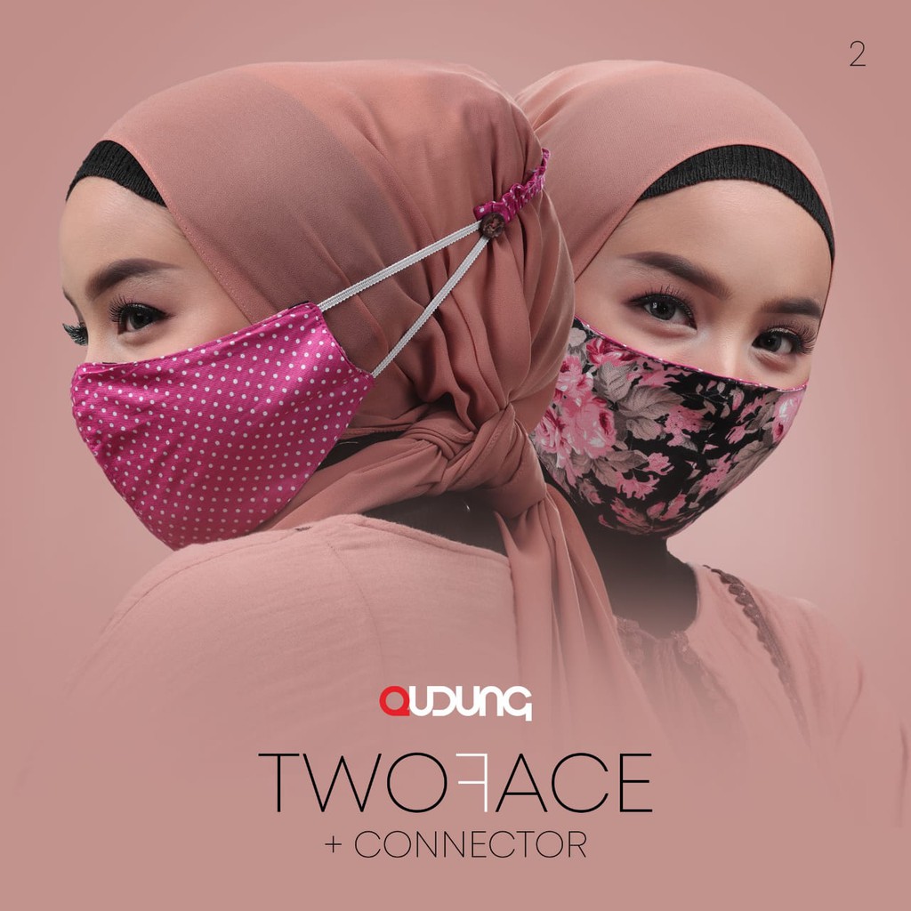  ORIGINAL BY QUDUNG MASKER  HIJAB  TWO FACE Shopee Indonesia