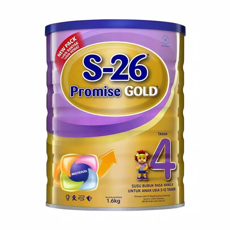 S-26 Promise Gold Tahap 4 Usia 3-12 Tahun 1600gr/megapopok