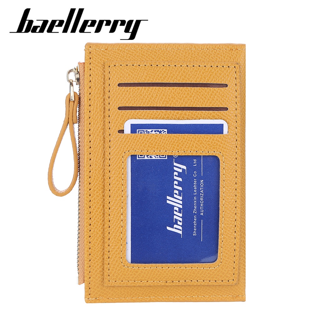 [BISA COD] BAELLERRY N8625 Dompet Kartu Wanita Bahan Kulit PU Leather Premium