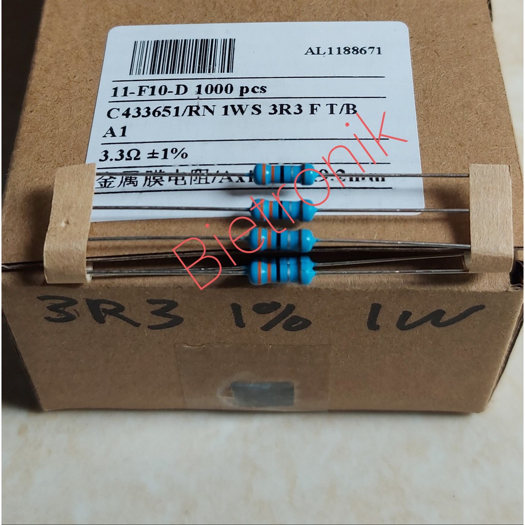 Resistor 3R3 3.3 Ohm 1W 1% Metal Film