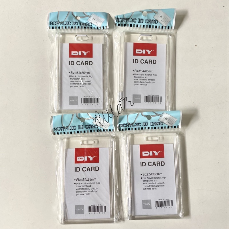 Jual ACRYLIC ID CARD HOLDER MR DIY TOPLOADER AKRILIK Shopee Indonesia