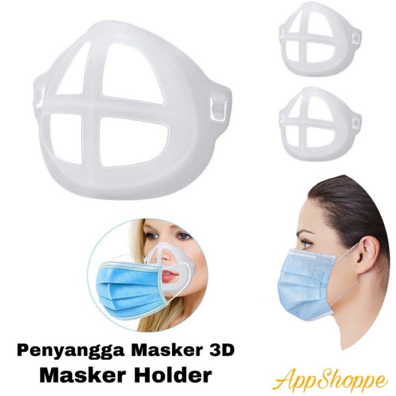 Bracket 3D Penyangga Masker Silicone Sirkulasi Udara Premium Quality