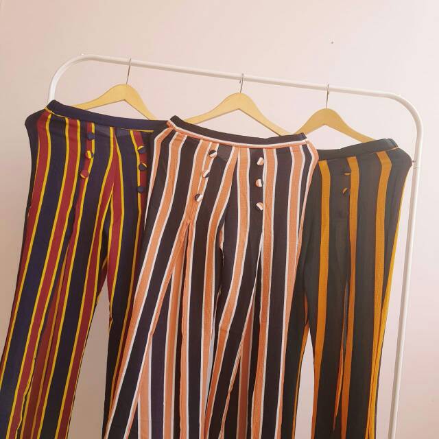 1762  stripe rainbow pants