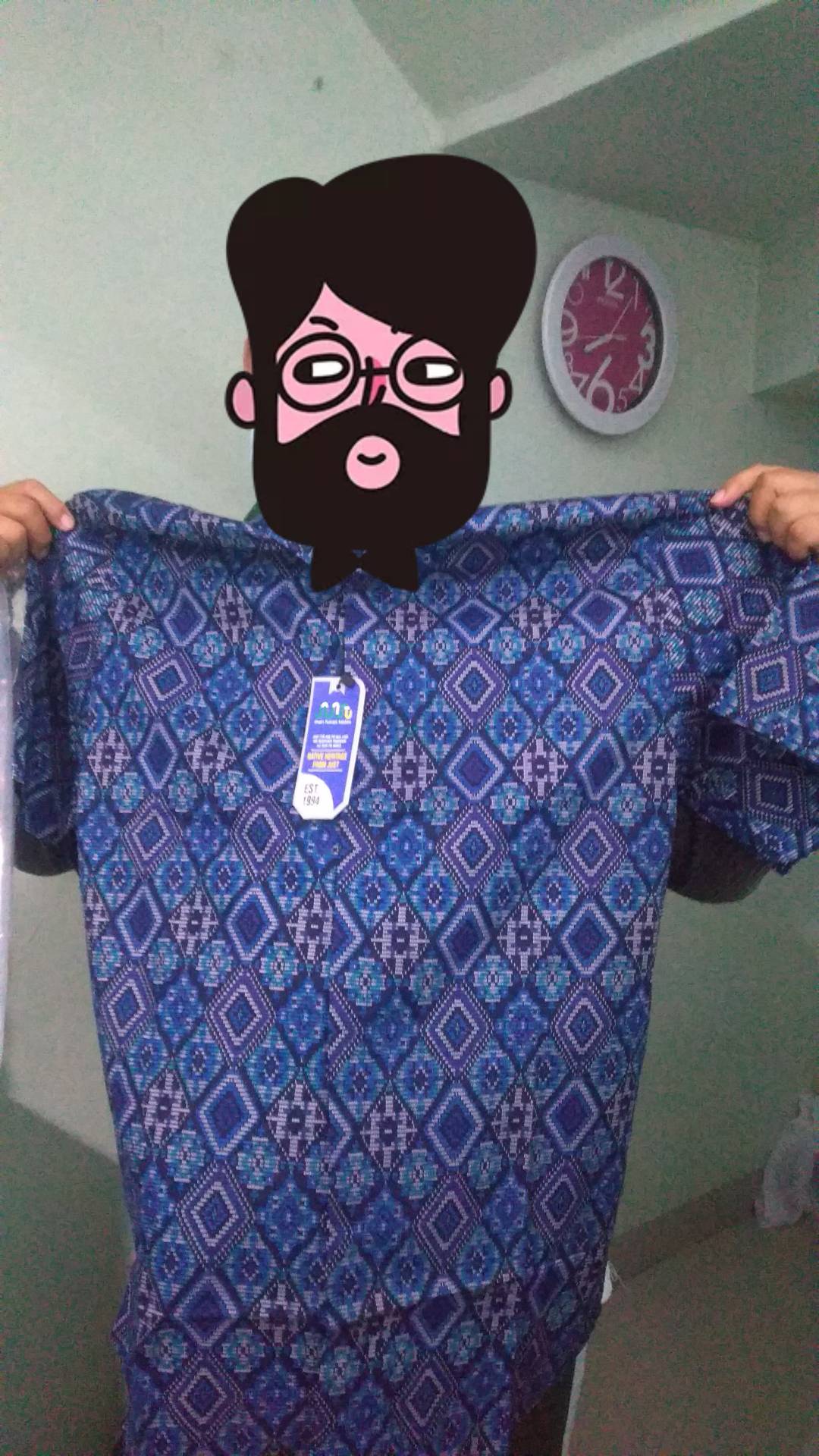 Bswart Batik Hrb026 Kenongo Hem Pendek Padi Pekalongan M L Xl Batik Pria Murah Modern Grosir Batik