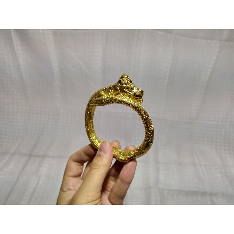Gelang Naga Kuningan Sepuh Emas