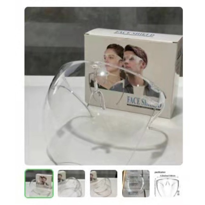 Face shield kaca mata bahan acrylic full face