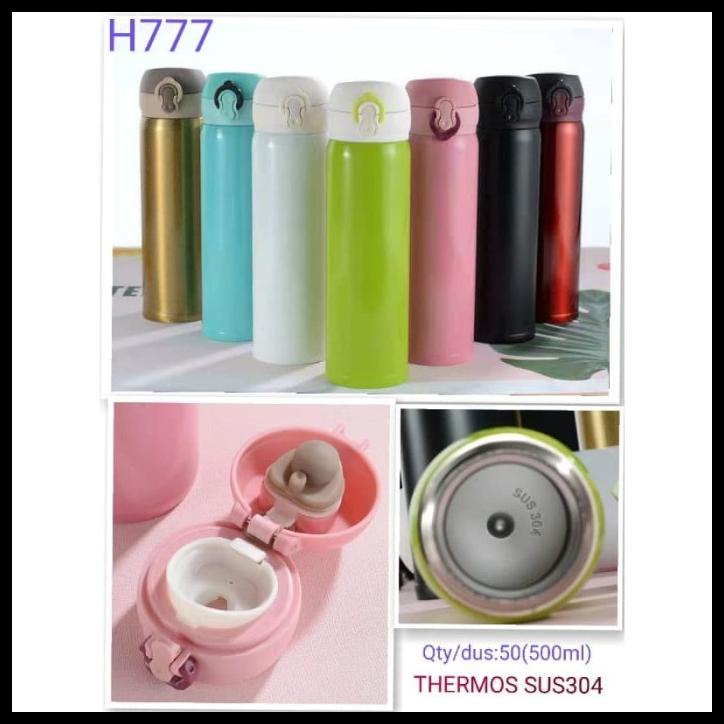 [Putih] Termos Niagara Karet Segitiga 500Ml Tumbler Botol Polos H777