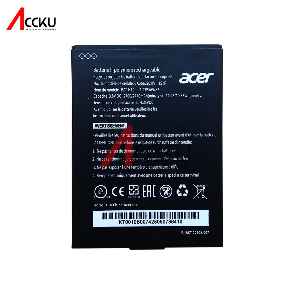 Battery Acer Liquid X1 Baterai Caer Sc-Acx 200sl Battery Acer Bat-H10