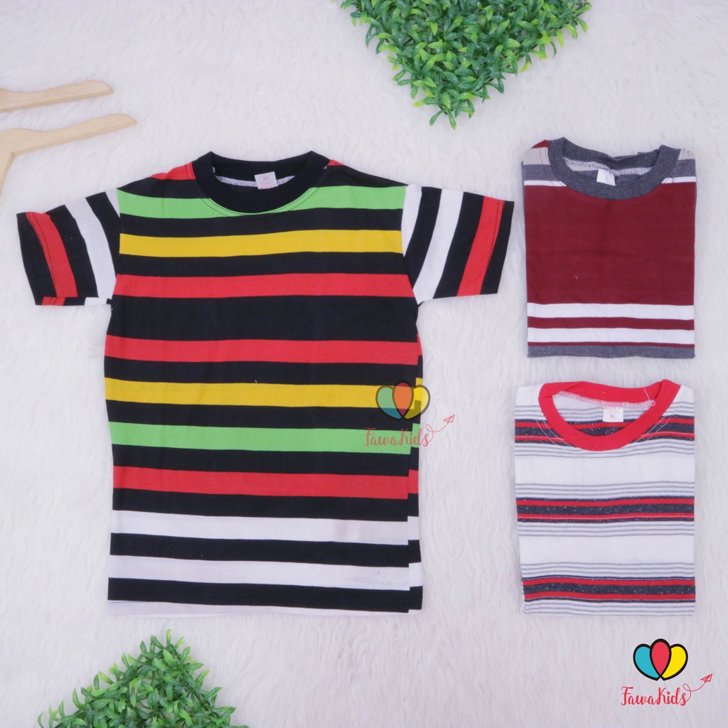 Kaos Salur size Bayi - 12 Tahun / Kaos Salur Anak Laki Perempuan Baju  Lengan Pendek Adem Murah