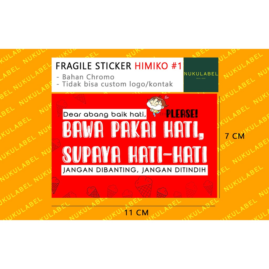 

STICKER FRAGILE SERIES UK. 11 x 7 CM NUKULABEL