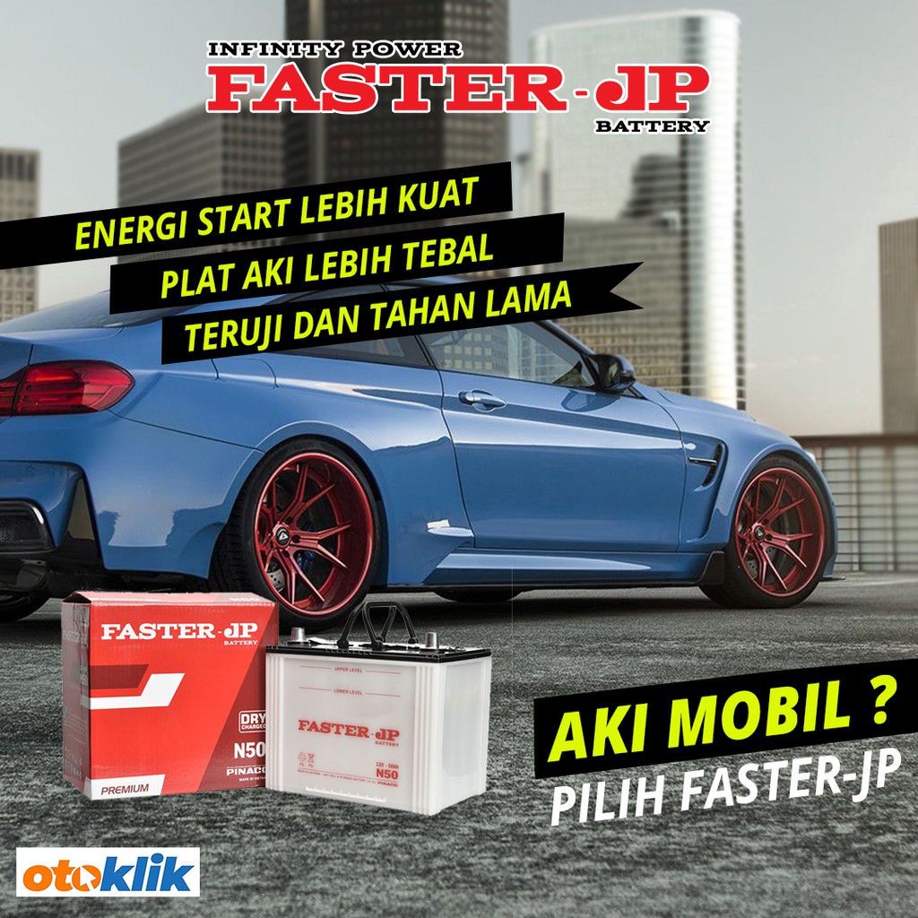 Faster JP N50 Aki Basah Mobil