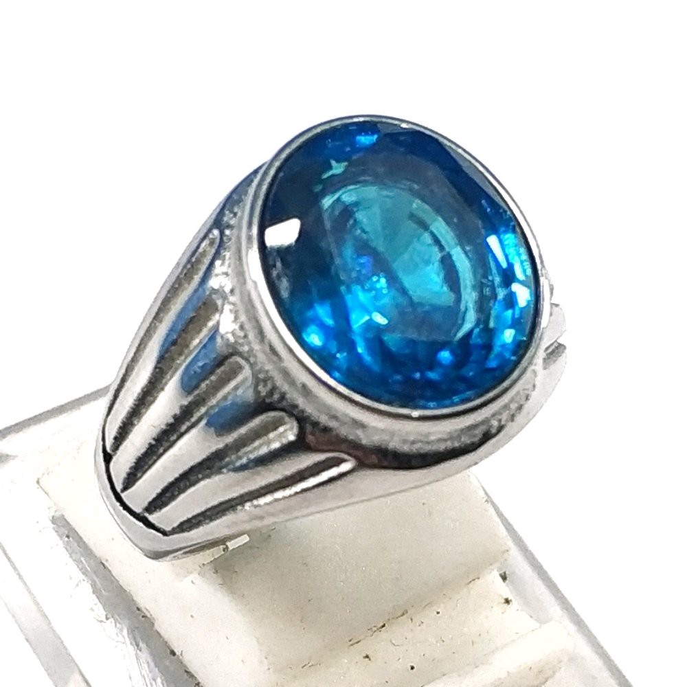 CINCIN TITANIUM PERMATA SWISS BLUE TOPAZ