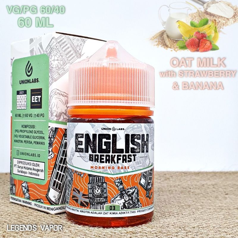 FREEBASE CUKAI 2023 - LIQUID ENGLISH BREAKFAST Morning Babe 60ML AUTHENTIC