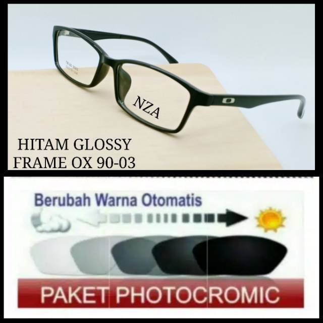 PAKET HEMAT : Frame Kacamata Pria Sporty FREE lensa Anti Radiasi Photocromic Kaca mata Anti UV