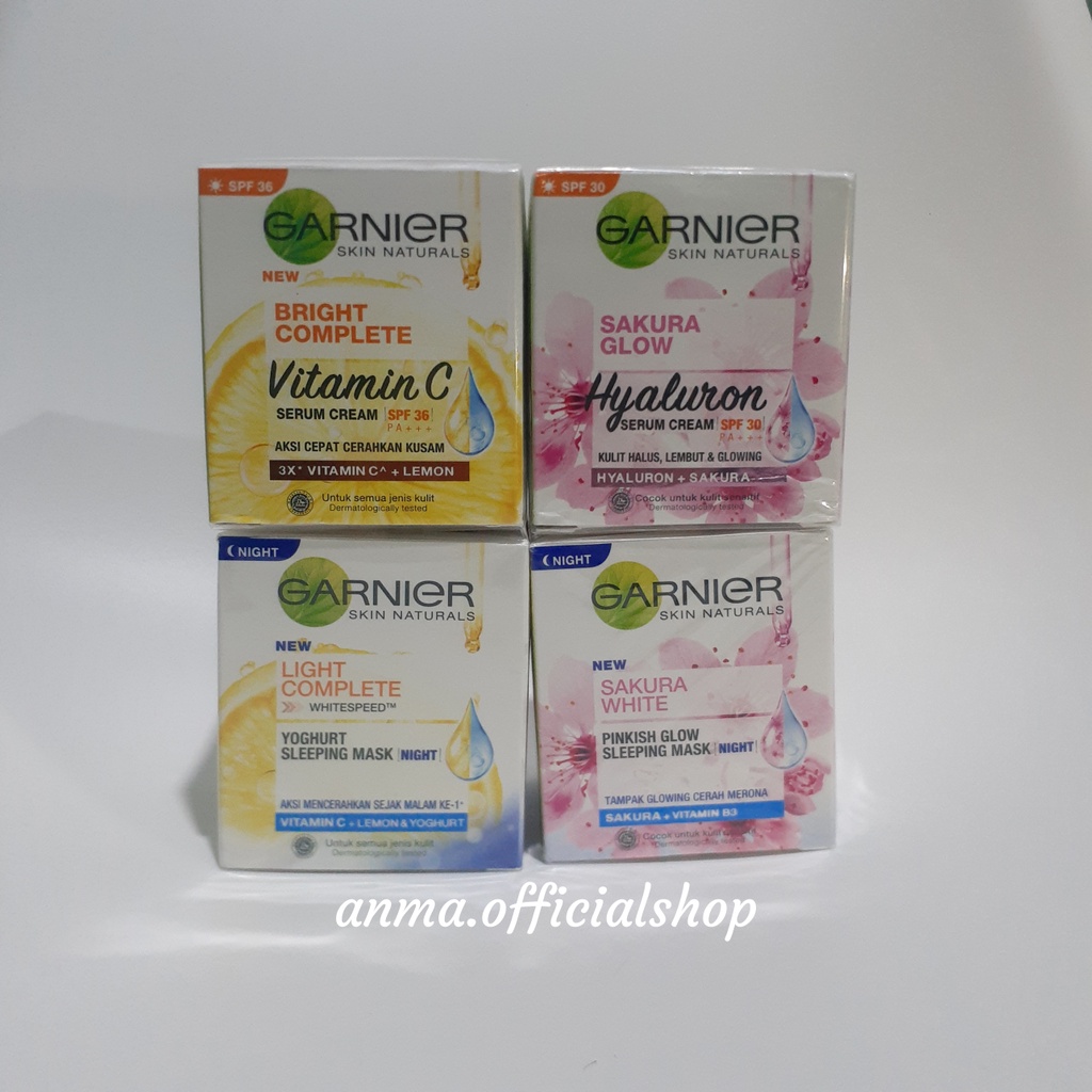 Garnier Light Bright Complete White Speed Yuzu Whitening Serum Day Cream SPF 36 & Night Yoghurt Slee