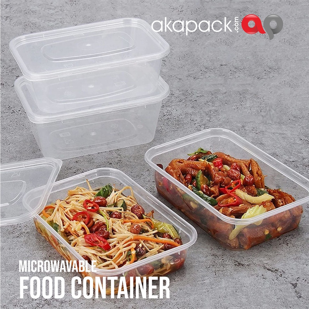 Wadah makanan kotak/ wadah microwave transparant / KIIP Rectangle