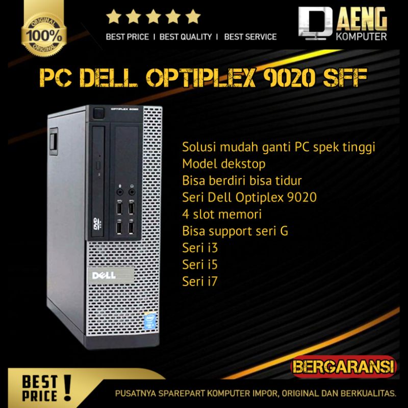 Cpu Pc Komputer Dell Optiplex 9020 SFF gen 4 Socket 1150 haswell kosongan Original Murah