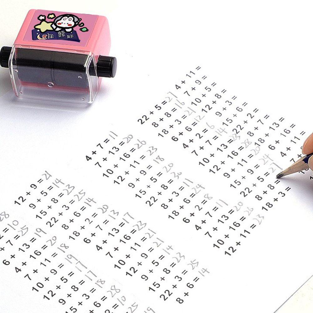 Stempel Rolling Angka Digital Bahan PVC Untuk Latihan Matematika