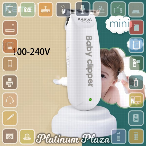 Kemei Alat Cukur Rambut Bayi Elektrik Baby Clipper Shaver Trimmer - KM-1319 - White`2MDGZI-