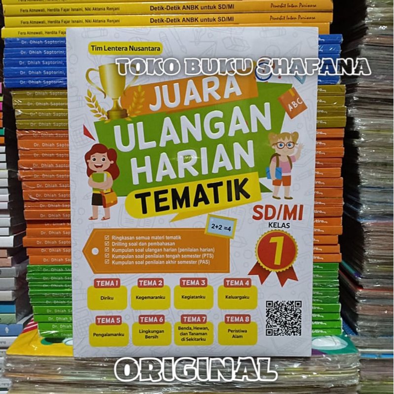 Buku Juara Ulangan Harian Tematik Kelas 1 SD/MI Pustaka Mahardika Kurikulum 2013 ORI