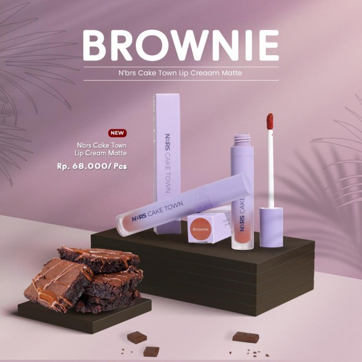 LIPSTIK PEWARNA BIBIR NBRS LIPCREAM MATTE DAN CAKE TOWN LIPCREAM