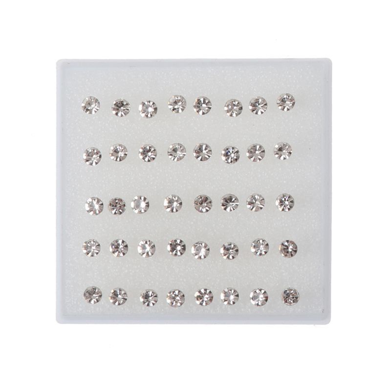 Anting Tusuk Plastik Kristal Per Box Isi 40 Pcs