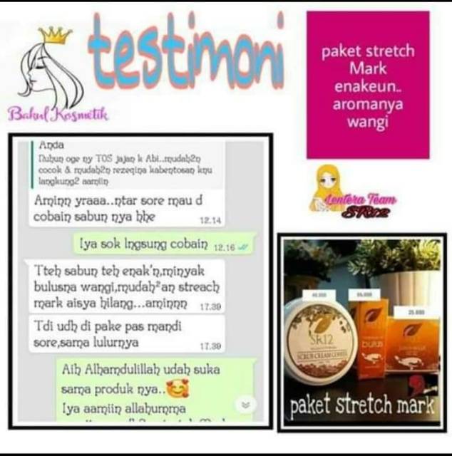 SR12 PAKET PENGHILANG STRETCHMARK / MENGENCANGKAN KULIT / MENCERAHKAN KULIT / MENGHILANGKAN BEKAS LUKA ATAU GATAL