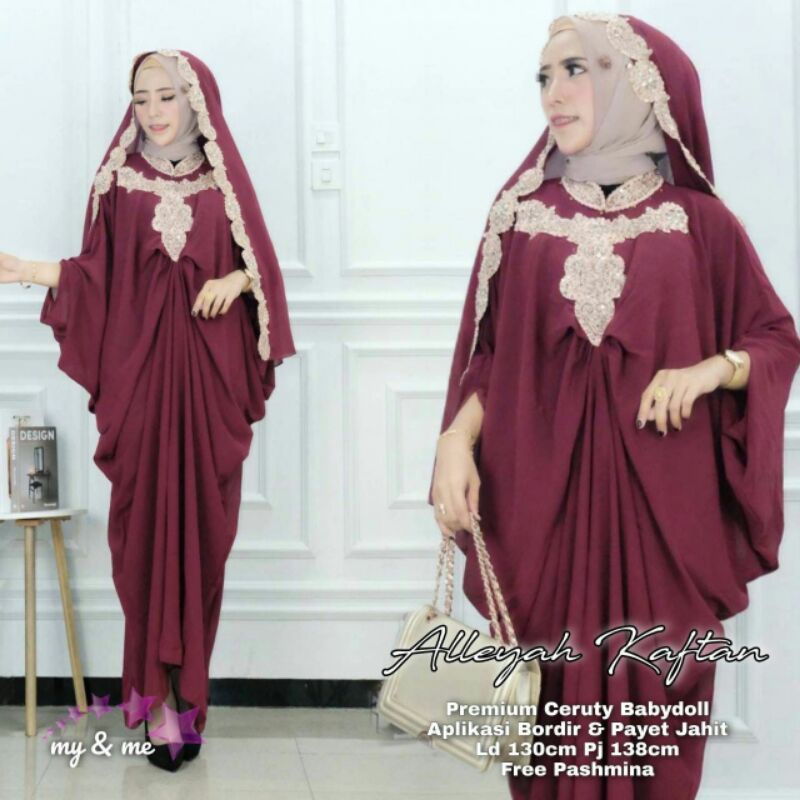 COD | ALEYAH KAFTAN BY MY N ME | KAFTAN BAHAN CERUTY ORI CANTIK MURAH | KAFTAN DAN JILBAB | ALL SIZE