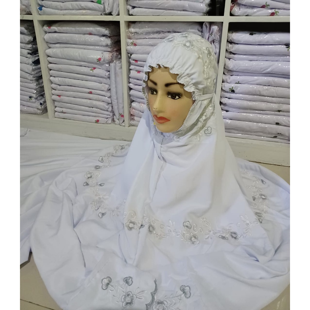 MUKENA LAJURAN BORDIR KUDUSAN TERLARIS