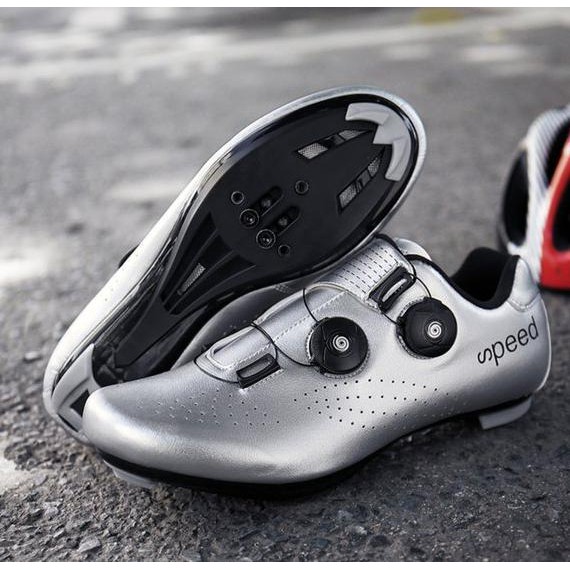 Speed Sepatu Sepeda Multi Cleat Roadbike MTB Sepatu Gowes Cleat Silver