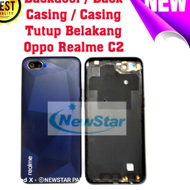 Backdoor realme c2 hitam / Back Casing Tutup Belakang Realme C2 HITAM ORIGINAL 