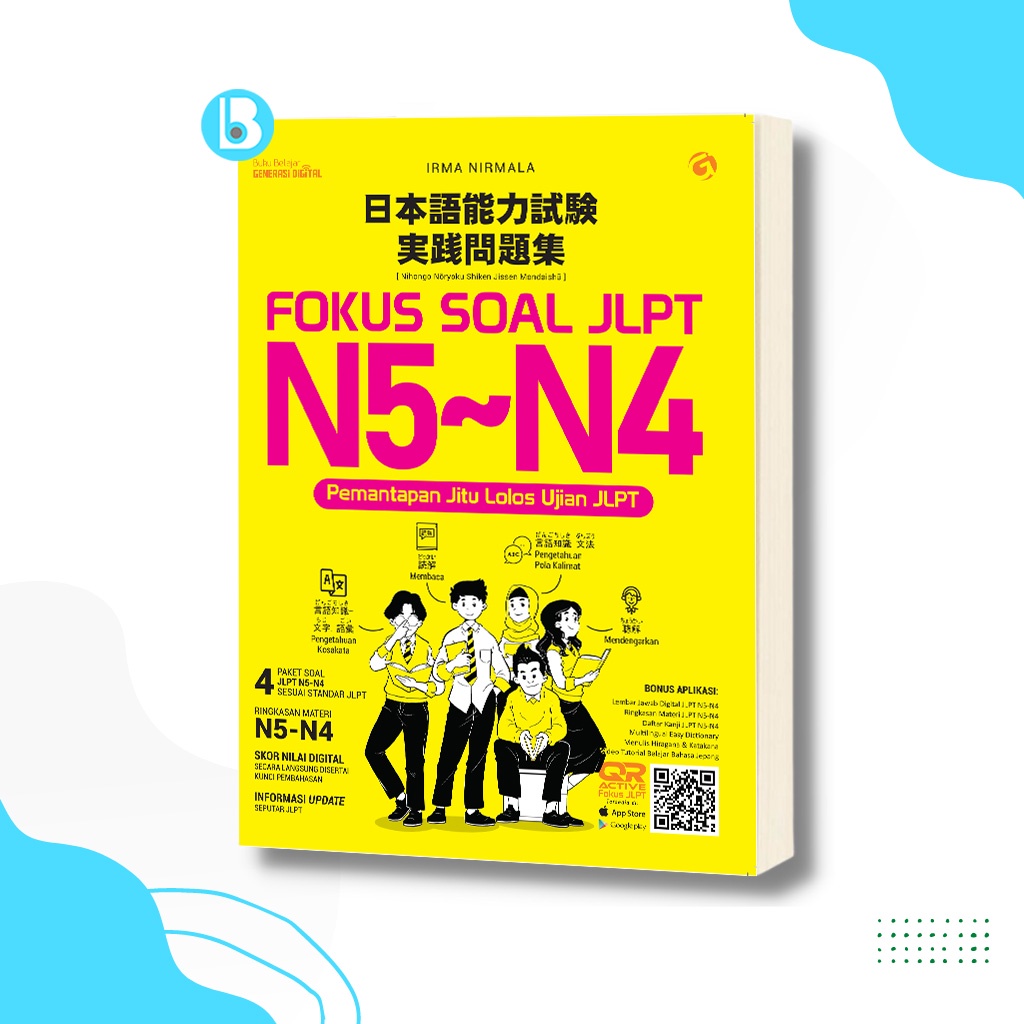 Buku Tes JLPT - Fokus Soal JLPT N5-N4 Pemantapan Jitu Lolos Ujian JLPT