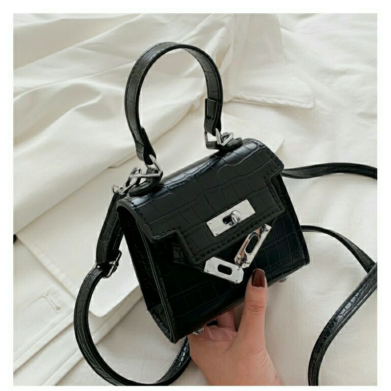 2921 tas selempang import mini croco/tas selempang croco glossy/tas wanita fashion