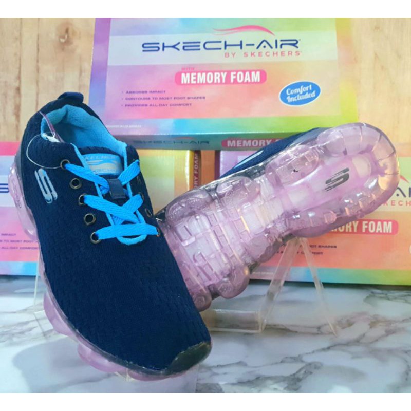 Sepatu Skechers Wanita Sneakers Tali Rajut Knithing