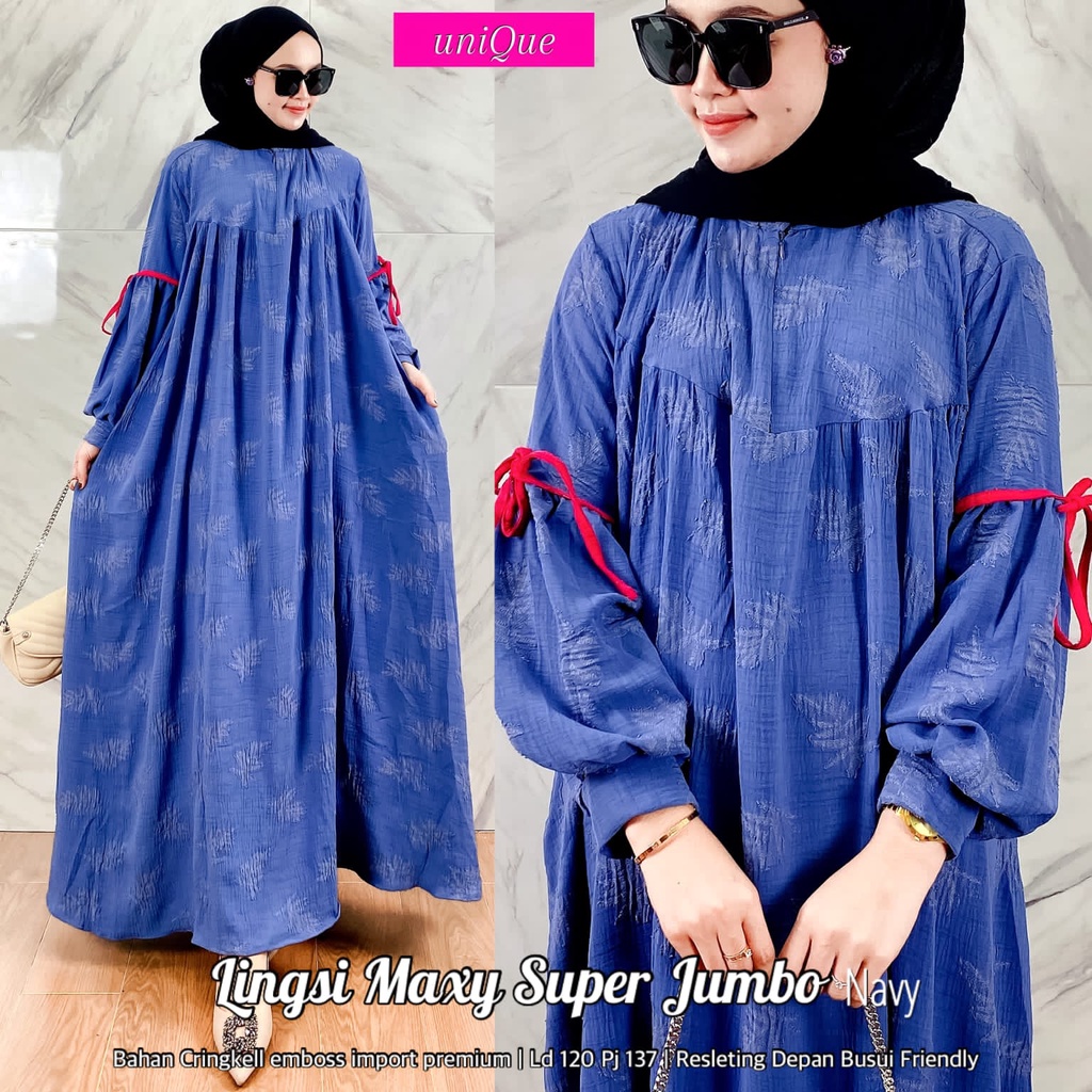 Pakaian FASHION HQ Wanita LINGSI MAXY SUPER JUMBO By UNIQUE