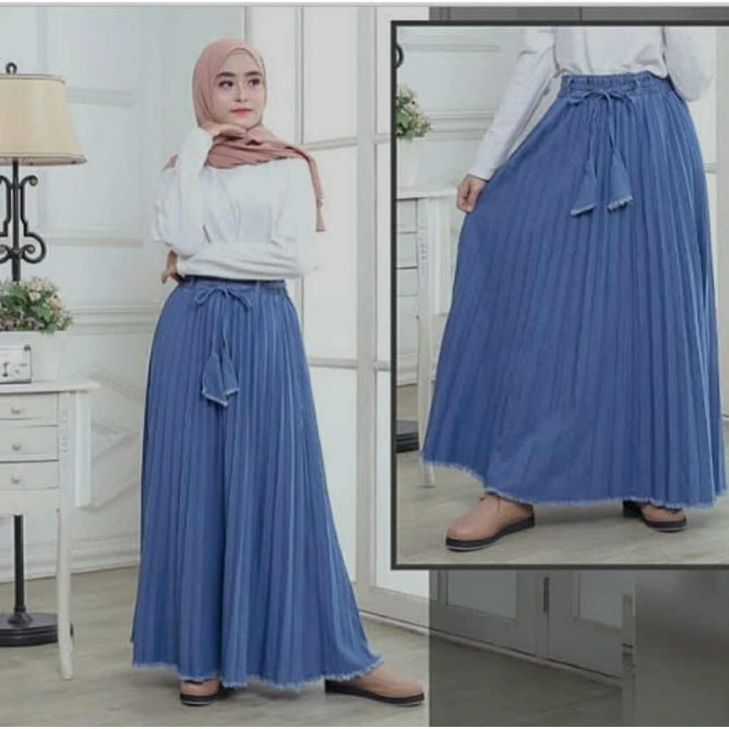 Rok plisket jeans (COD)