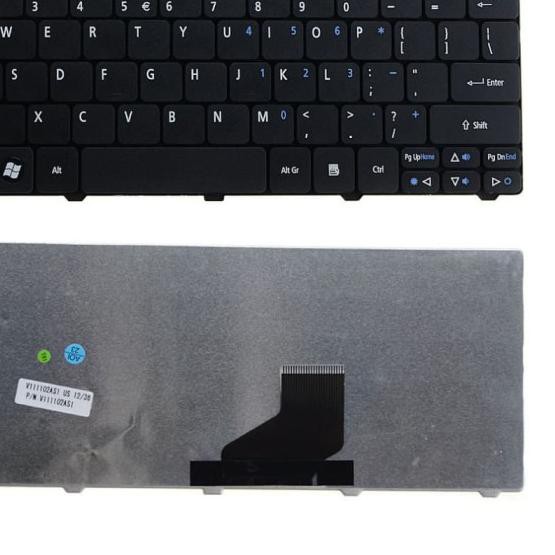 ➧ Keyboard Acer Aspire One Happy AO532H AO521 D255 AO255 AO257 D260 D270 - Hitam ◌