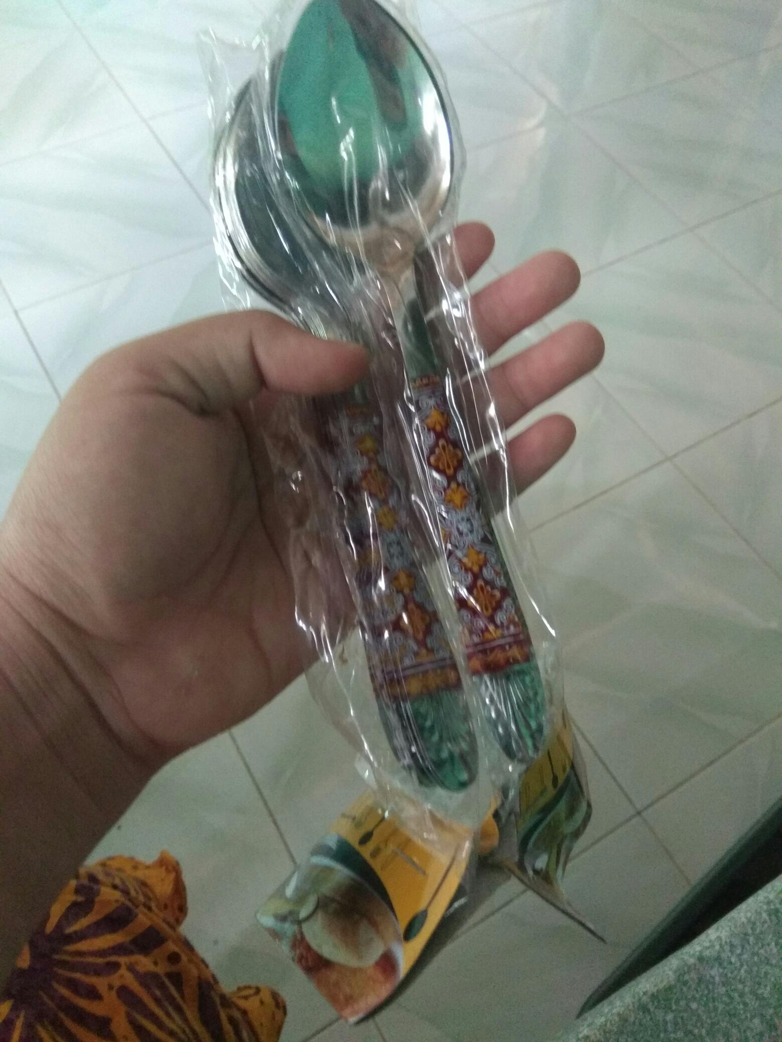 12buah Sendok Garpu Batik Sendok Makan Batik