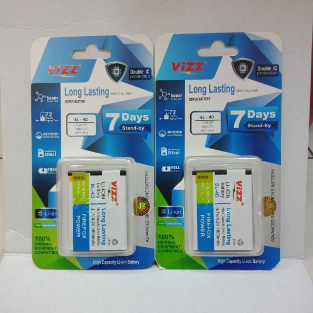 Batre Vizz Nokia BL-4D  Battery Batrai Dauble Power Vizz BL-4D