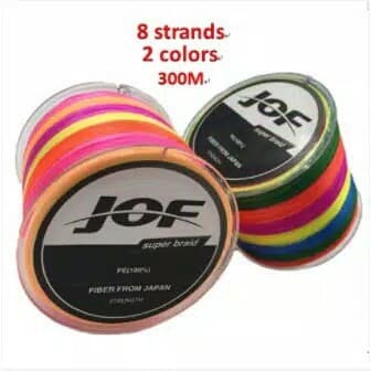 senar pe 2 x8/braid jof multicolour 300m