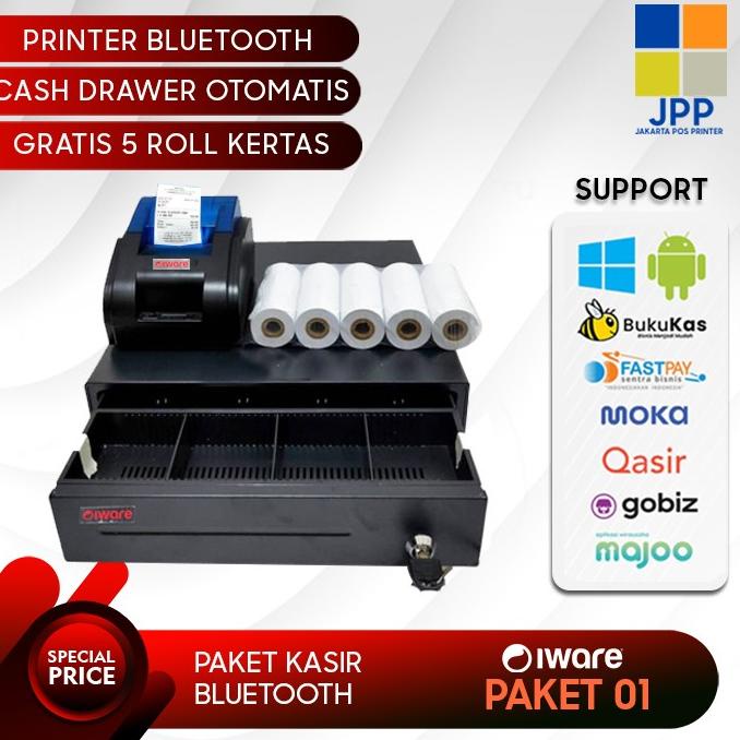 

PAKET KASIR / PPOB (CASH DRAWER+PRINTER BLUETOOTH+KERTAS THERMAL)